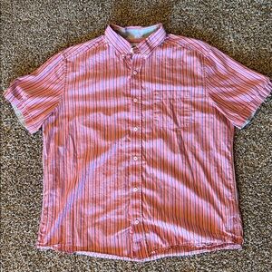 Johnston & Murphy Pink and Blue Striped Shirt